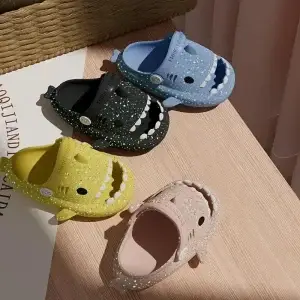 Kids Shark Light-Up Slip Sandals