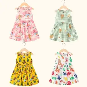 Girls Sleeveless Princess Summer Dresses